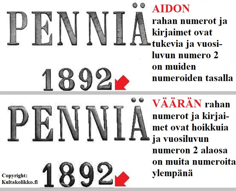 5 penniä 1892