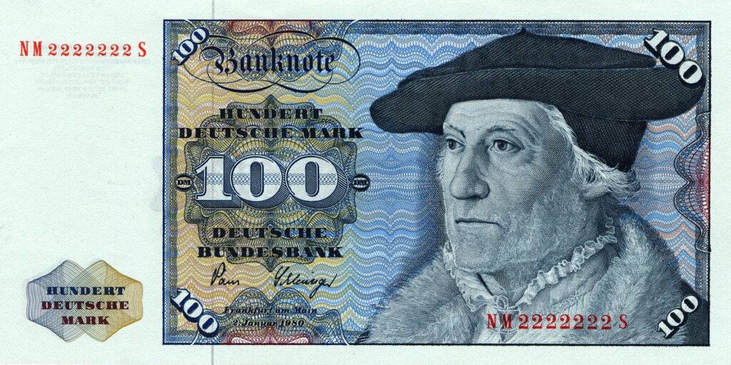 100 DM seteli mallia 2. tammikuuta 1980