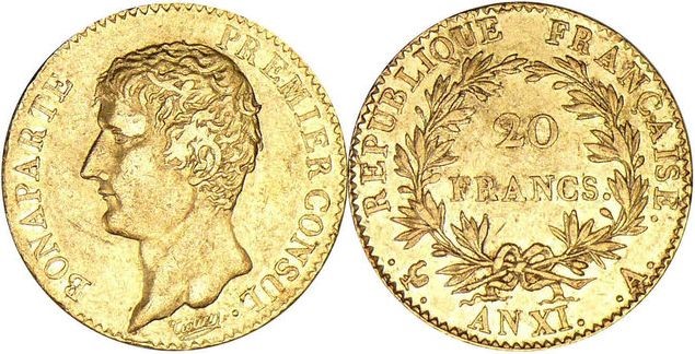 Ranska 20 frangia AN XI (1803)